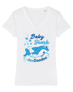 BABY SHARK Tricou mânecă scurtă guler V Damă Evoker