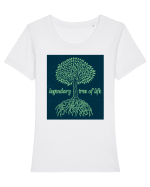 Legendary Tree Of Life Tricou mânecă scurtă guler larg fitted Damă Expresser