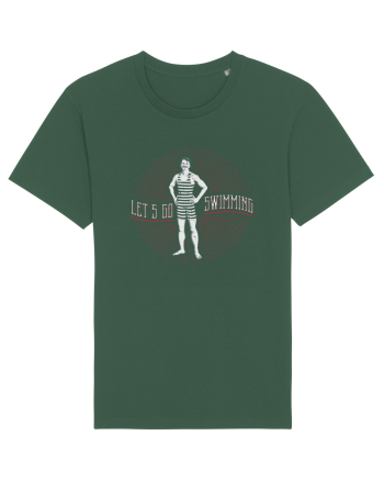 Let's Go Swimming Vintage Style Bottle Green
