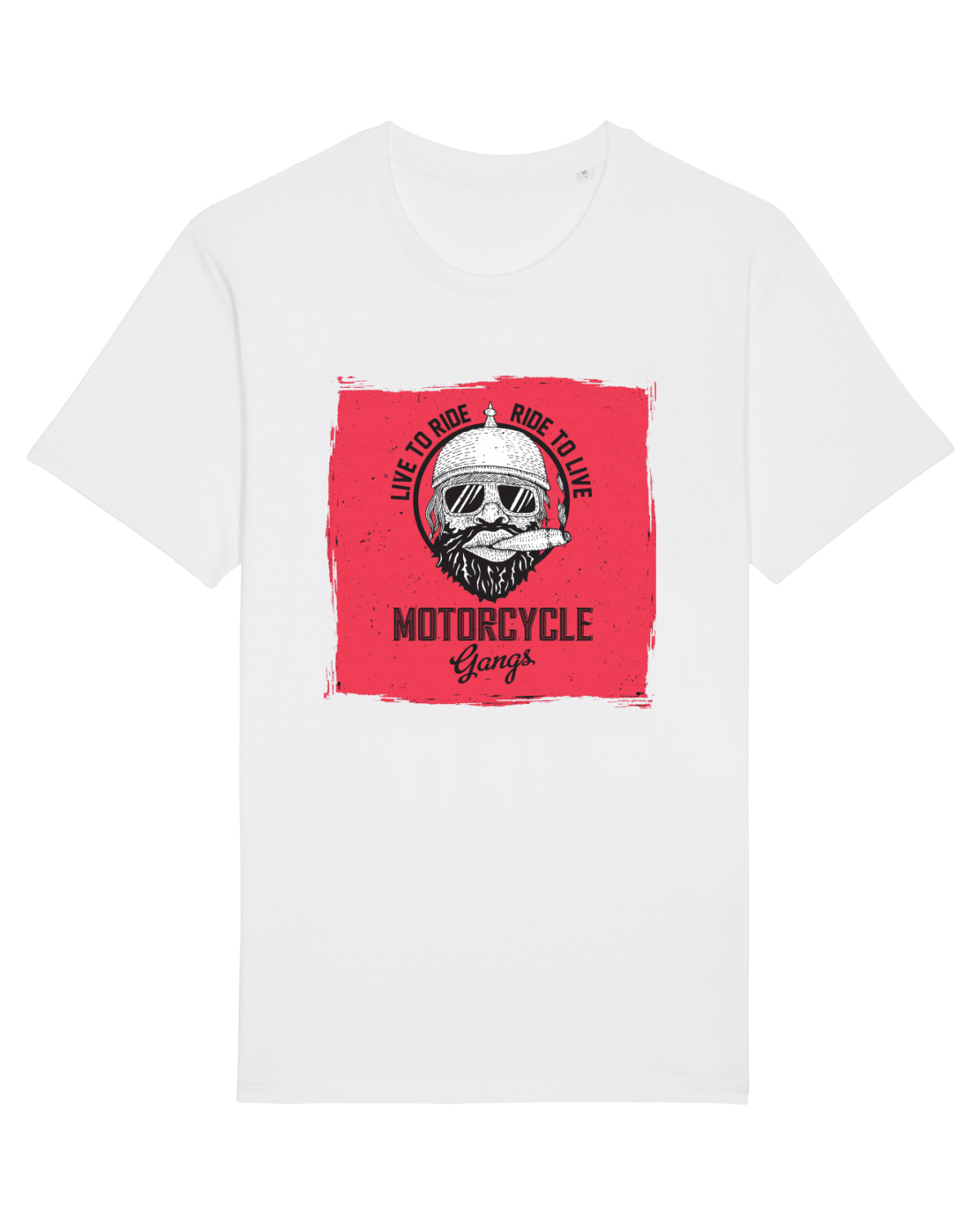 Tricou mânecă scurtă Unisex Rocker White