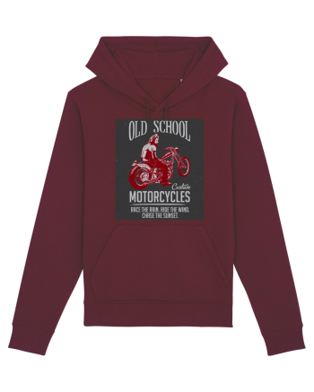 Old School Custom Motorcycles Burgundy