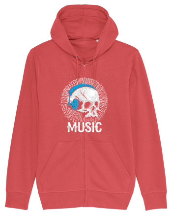 Retro Music Disco DJ Skull Carmine Red