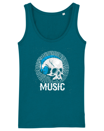 Retro Music Disco DJ Skull Ocean Depth