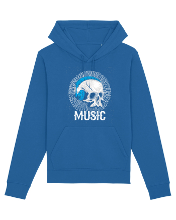 Retro Music Disco DJ Skull Royal Blue