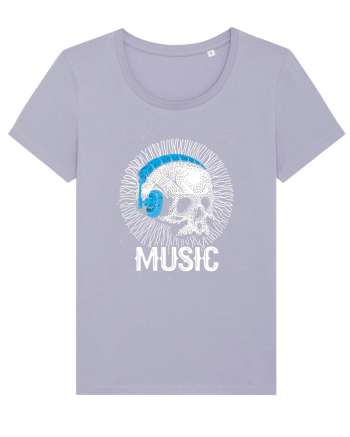 Retro Music Disco DJ Skull Lavender