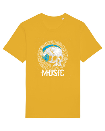 Retro Music Disco DJ Skull Spectra Yellow