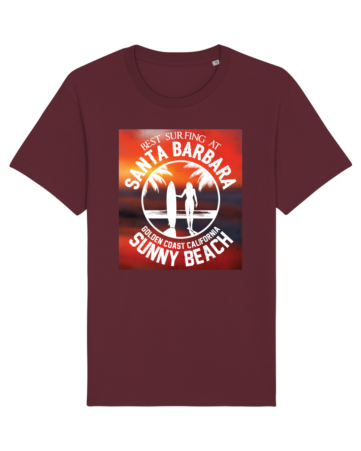 Tricou mânecă scurtă Unisex Rocker Burgundy