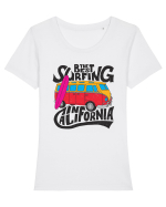 The Best Surfing In California Tricou mânecă scurtă guler larg fitted Damă Expresser