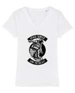 Space Surfer Galaxy Black Tricou mânecă scurtă guler V Damă Evoker