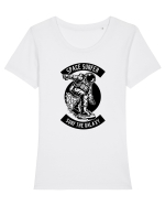 Space Surfer Galaxy Black Tricou mânecă scurtă guler larg fitted Damă Expresser