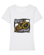 Workout Everywhere Tricou mânecă scurtă guler larg fitted Damă Expresser