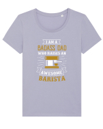BARISTA Tricou mânecă scurtă guler larg fitted Damă Expresser