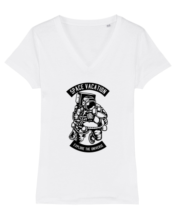 Space Vacation Astronaut Black White