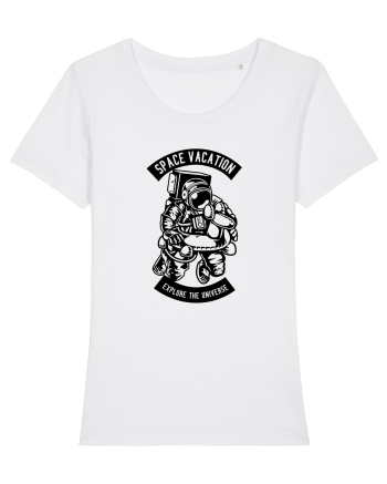 Space Vacation Astronaut Black White