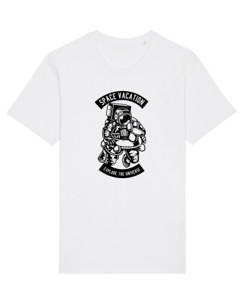Space Vacation Astronaut Black White