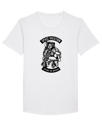Space Vacation Astronaut Black White