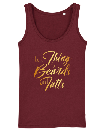 BEARDS AND TATTS Burgundy