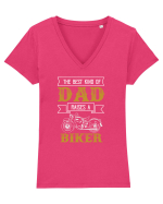 BIKERS Tricou mânecă scurtă guler V Damă Evoker