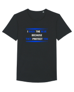 POLICE Tricou mânecă scurtă guler larg Bărbat Skater