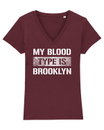 BROOKLYN Tricou mânecă scurtă guler V Damă Evoker