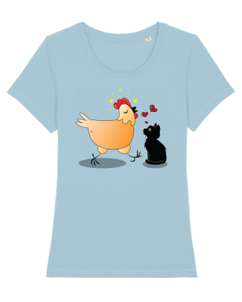 Cat and Han Sky Blue