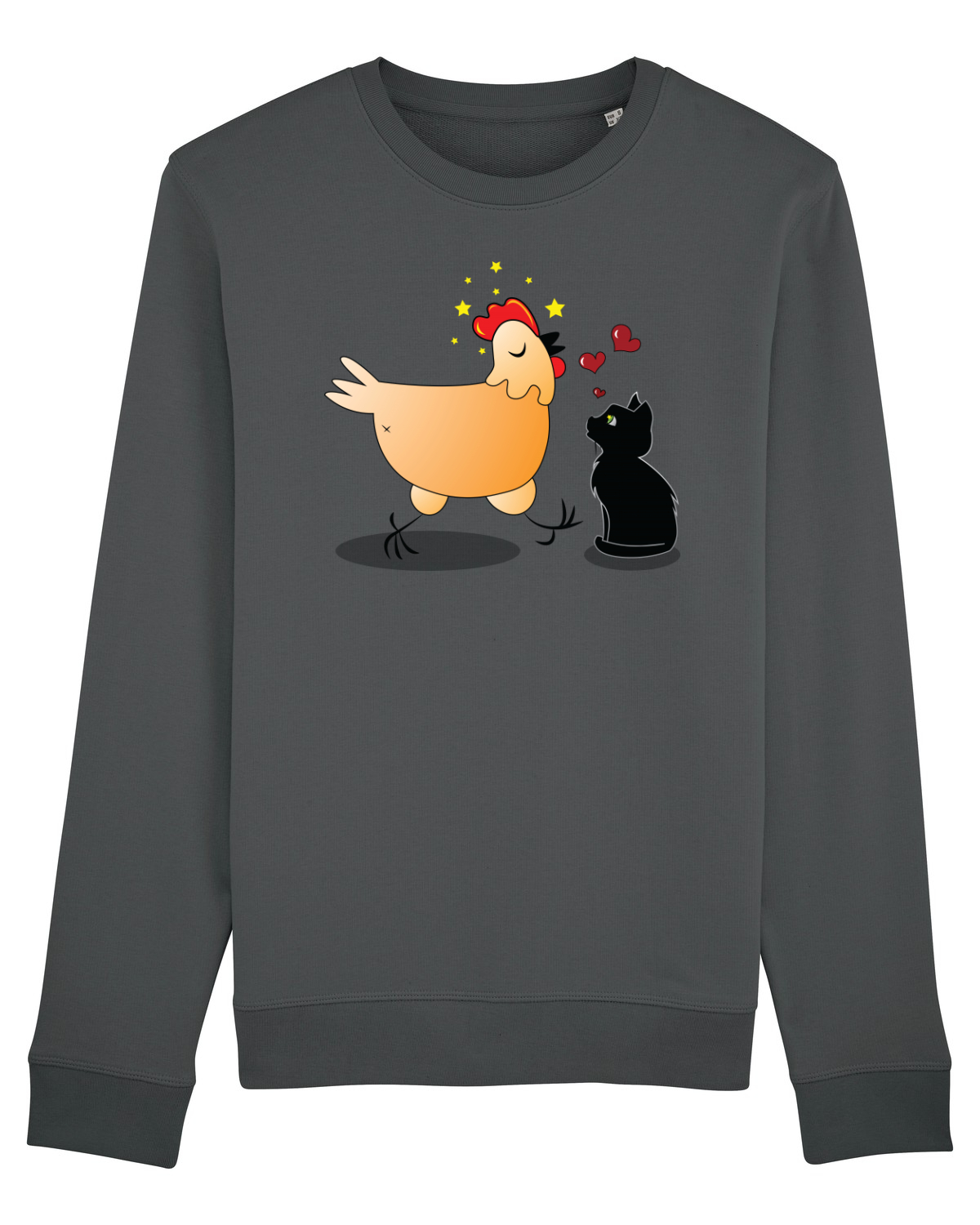 Bluză mânecă lungă Unisex Rise Anthracite