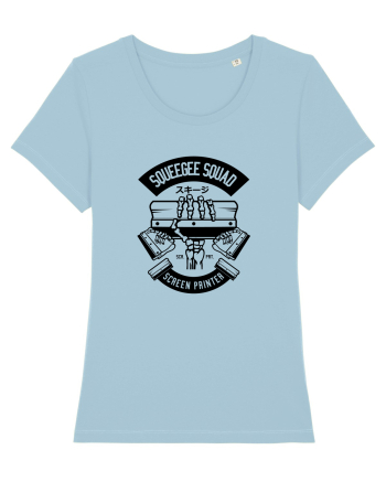 Screen Printer Skeleton Black Sky Blue