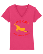 CAT Tricou mânecă scurtă guler V Damă Evoker