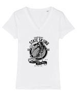 Championship Ski Black Tricou mânecă scurtă guler V Damă Evoker