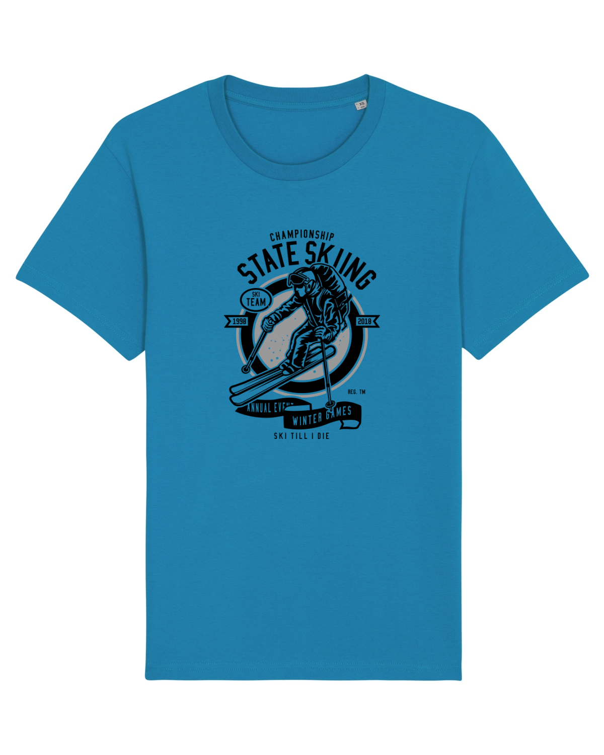 Tricou mânecă scurtă Unisex Rocker Azur