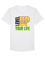 Level Up Your Life Tricou mânecă scurtă guler larg Bărbat Skater