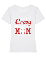 BASEBALL MOM Tricou mânecă scurtă guler larg fitted Damă Expresser