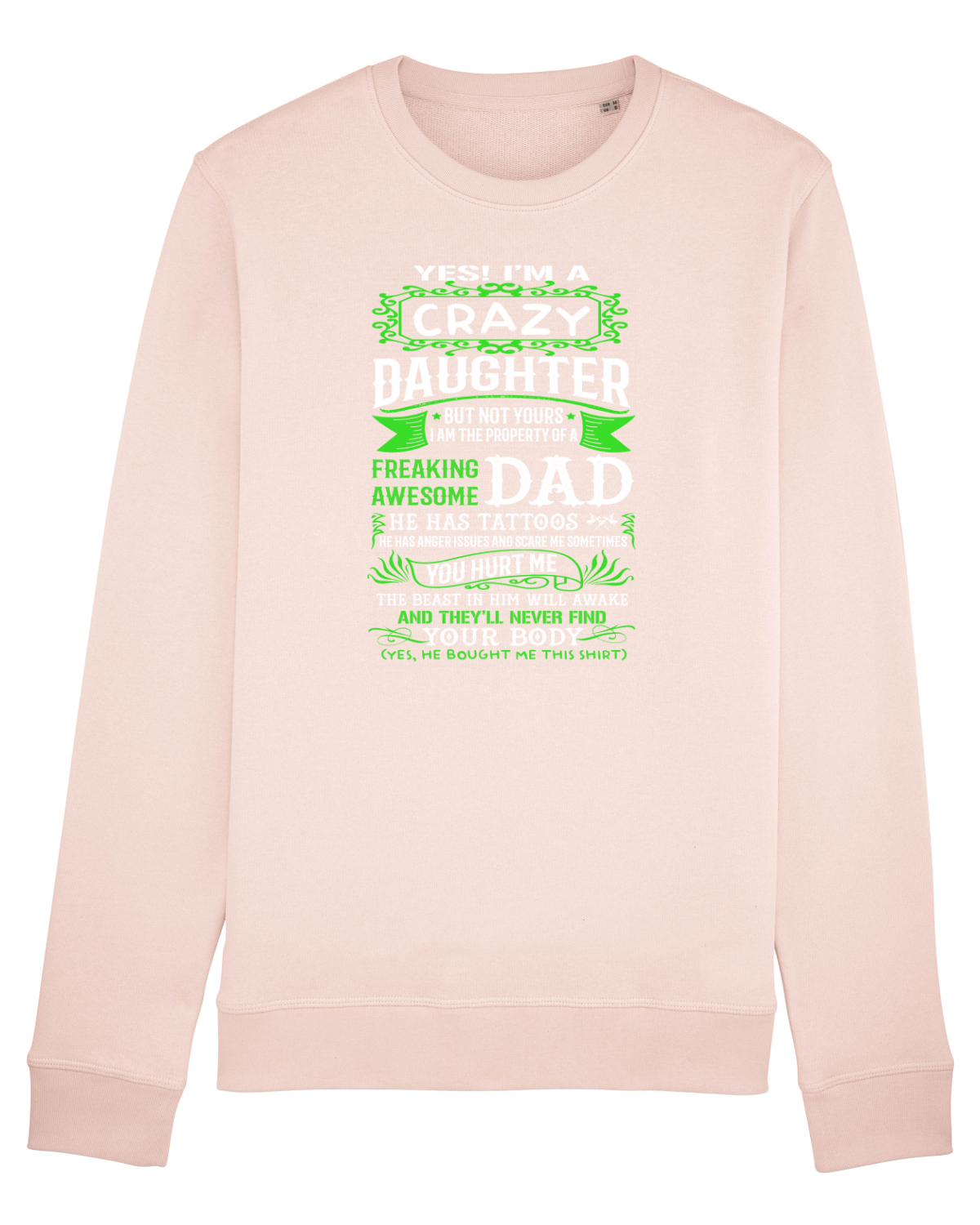 Bluză mânecă lungă Unisex Rise Candy Pink