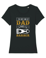 BARBER Tricou mânecă scurtă guler larg fitted Damă Expresser