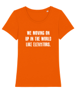 ELEVATORS Tricou mânecă scurtă guler larg fitted Damă Expresser