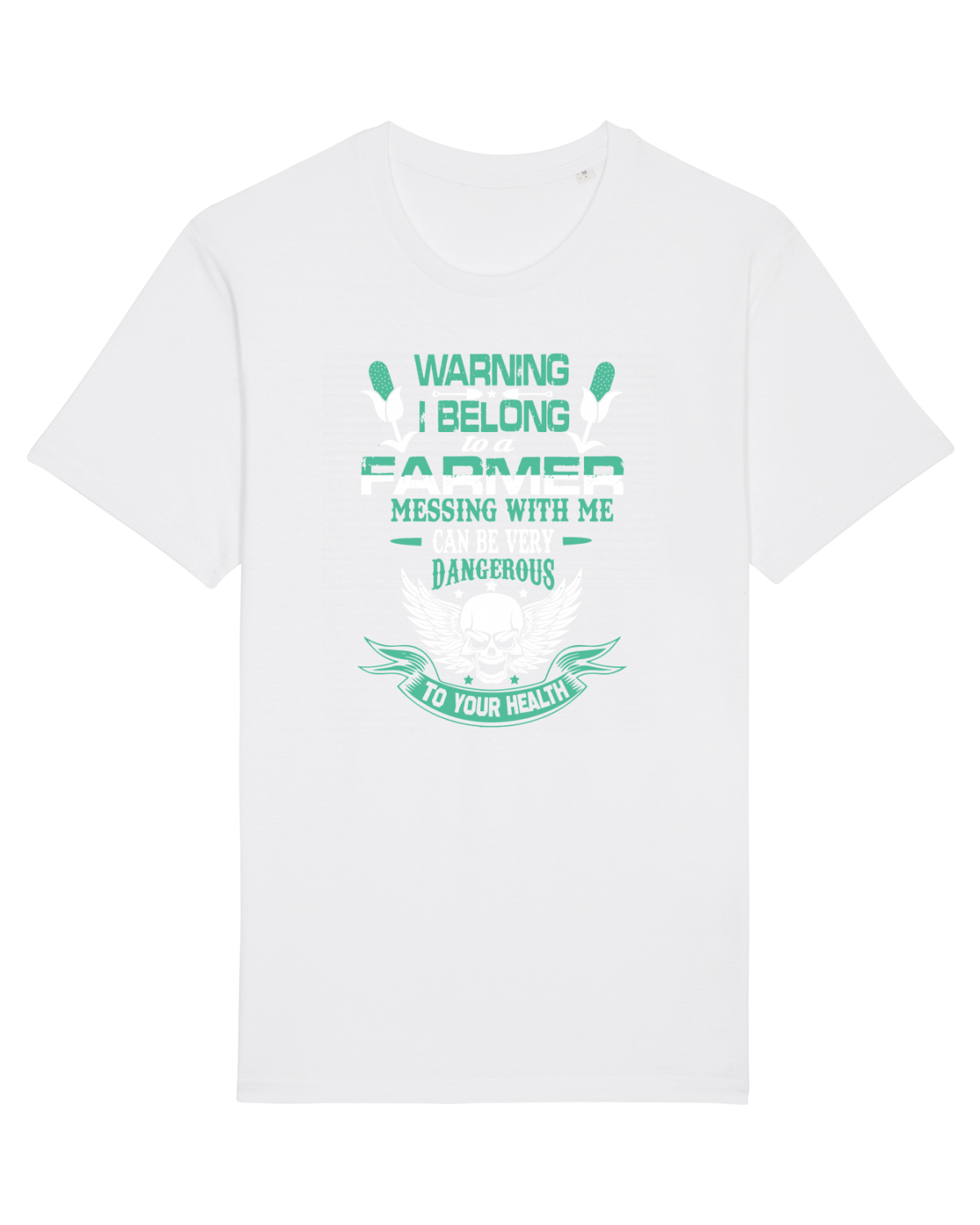 Tricou mânecă scurtă Unisex Rocker White