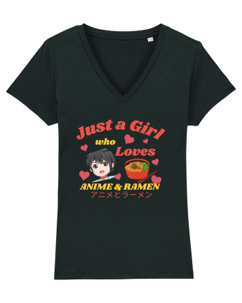 Just A Girl Who Loves Anime And Ramen Black