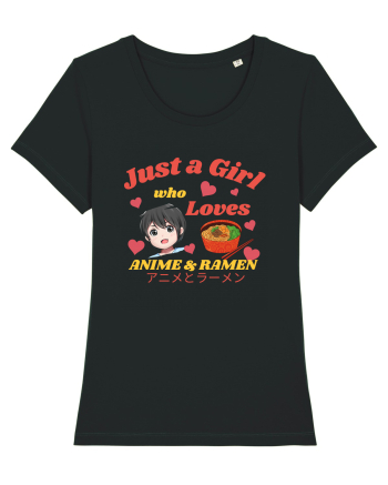 Just A Girl Who Loves Anime And Ramen Black