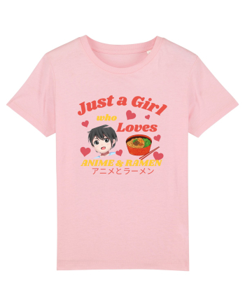 Just A Girl Who Loves Anime And Ramen Cotton Pink