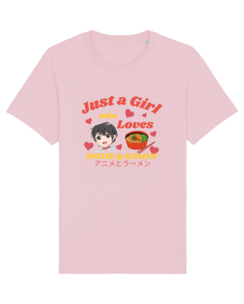 Just A Girl Who Loves Anime And Ramen Cotton Pink