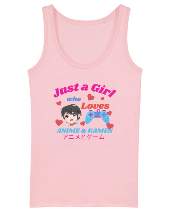 Just A Girl Who Loves Anime And Games Cotton Pink