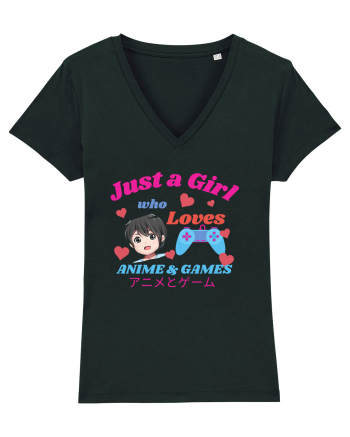 Just A Girl Who Loves Anime And Games Black