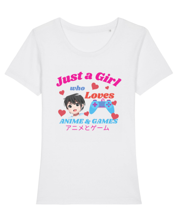 Just A Girl Who Loves Anime And Games White