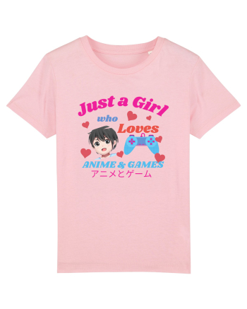 Just A Girl Who Loves Anime And Games Cotton Pink