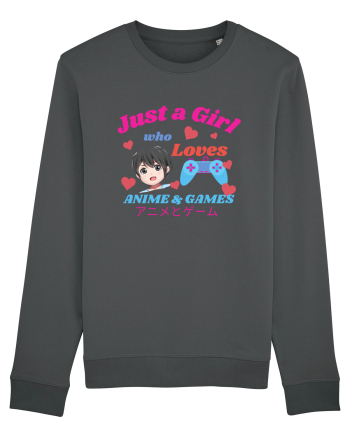 Just A Girl Who Loves Anime And Games Anthracite
