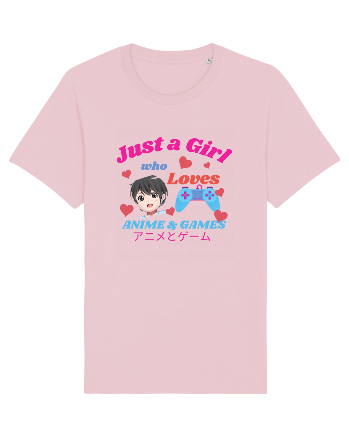 Tricou mânecă scurtă Unisex Rocker Cotton Pink