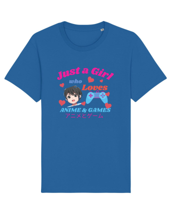 Just A Girl Who Loves Anime And Games Royal Blue