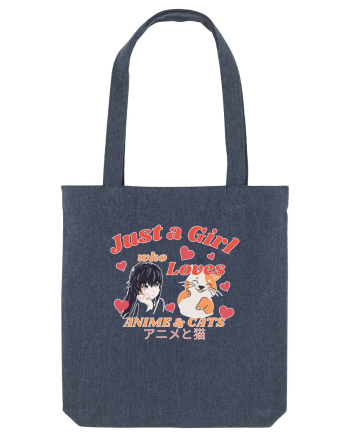 Just A Girl Who Loves Anime And Cats Midnight Blue