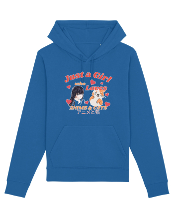 Just A Girl Who Loves Anime And Cats Royal Blue