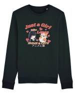 Just A Girl Who Loves Anime And Cats Bluză mânecă lungă Unisex Rise